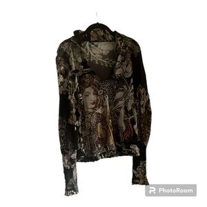 RARE Class Roberto Cavalli v neck blouse